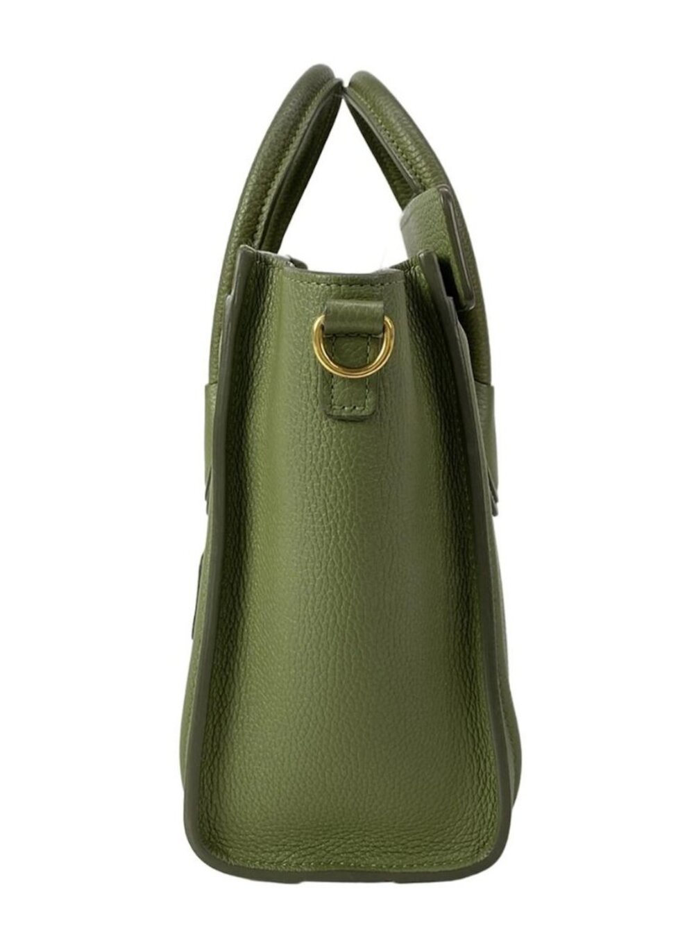 CELINE Luggage Nano Shopper Green Leather Handbag - Picture 4 of 15